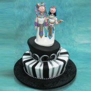 Egyptian Couple Wedding Cake