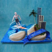 50Th Landscape Surfer Cake