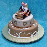 Wedding Couple in An Oldtimer