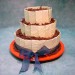 Plain Chocolate Wedding Cake with Chocolate Panels